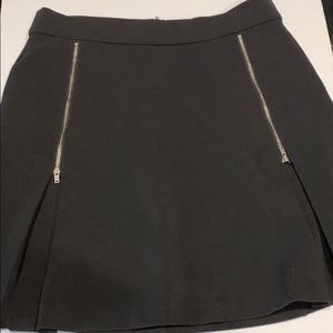Halogen knit skirt with zipper accents